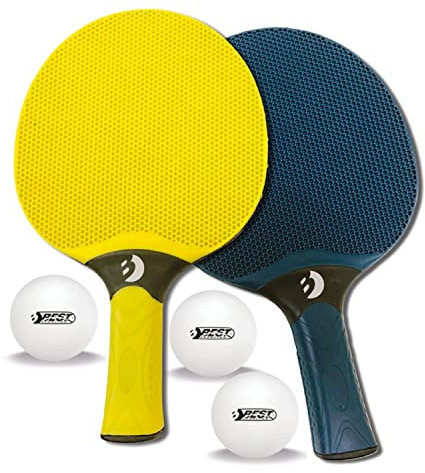 Best Sporting Tischtennisschläger Set I Tischtennis Schläger I professionelle Tischtennisschläger mit 3 Bällen I Ping Pong I Paddel Set aus Gummi I Tischtennissets I Table Tennis Racket