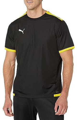 PUMA Herren Teamliga Jersey T-Shirt, Schwarz-Cyber-Gelb-Ah23, XL