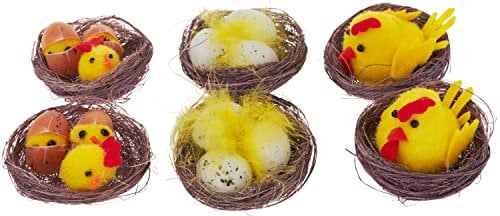 VBS Osternest 6er-Set 5cm Ostern Osterdeko Osterzeit Osterhase Osterkorb