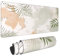 Abstract Art Boho Large Mouse Pad XL Orange Green Plant Leaf Gaming Mouse Pad with Non-Slip Rubber Base Mousepad Stitched Edges Desk Pad Laptop Desk Pad Computer Keyboard Mouse Mat 31.5×11.8 Inch
