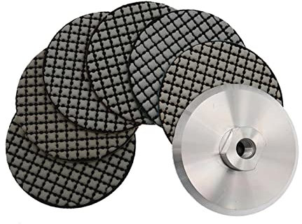 PIANPIAN CAREG 6 Stcs 4 Zoll Trockenpolierkissen 100 mm Flexible Diamantpolierpads Marmor Granitsteinmauer 4 Schleifscheibe Durable (Color : Combon B, Size : 50_6 PCS_4 INCHES)