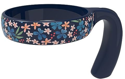 For YETI 30 oz Tumbler Handle, Compatible For YETI Handle 30 oz Tumblerand YETI Cup Holder, Handle for YETI 30 oz Tumbler with Anti-scratch Colorful Floral Design for Girls Woman, Blue,1 Pack