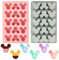 CCOZN 2 Stück Gummy Mouse Molds Silicone 15 Cavity Non-Stick Mouse Head Silicone Molds for Ice Cube DIY Gummies Chocolate Candy (GreyPink)