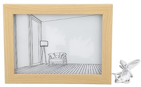 Peinture Lumineuse Décorative à LED, Cadeau de Fête D'anniversaire, 3 Modes D'éclairage, Peinture Lumineuse de Style animé Japonais, Décoration Murale de Bureau pour la Maison, (S)