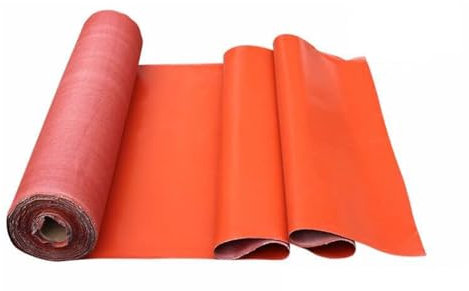 Feuerfeste Unterlage, Hochtemperatur Isolierung Feuerfestes Silikonglasfasertuch, wasserdicht, Brandschutz(1.5x1mx0.35mm,Red)