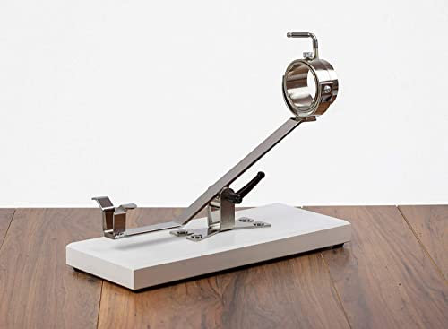 JAMONERO BASCULANTE Giratorio con Base Madera Color Blanco, Soporte JAMONERO Ideal Uso DOMÉSTICO Y Profesional (Blanco Solo)