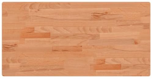 vidaXL Tischplatte, Holzplatte Holztischplatte Rechteckig, Ersatzplatte Platte für Beistelltisch Bartisch, Massivholztischplatte Schreibtischplatte, 80x40x2,5 cm Massivholz Buche