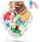 Fychuo Capsule Letters Message in a Bottle, 50 PCS Lovely Capsule Note Messages Pills with Glass Bottle, Mini Capsule Letter Message Gifts for Women Men Valentine Anniversary Birthday Mother's Day