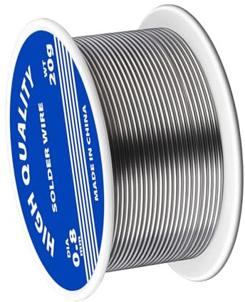 0.8mm Soldering Wire with Rosin Core, Tin Wire, for Electronic & Electrical Soldering Components Repair & DIY (20g)