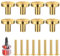 Lectorias 8 Stück Möbelknöpfe Gold, 25 * 20 mm Schrankknöpfe, Runde Türknöpfe, Knauf für Schrank, Schrankknauf mit Schrauben, Knöpfe für Schränke, Kommodenknöpfe, Messing Schubladen Knöpfe