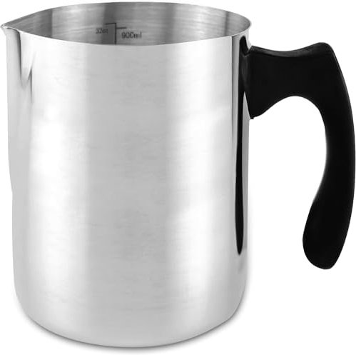 Aslanka Olla para derretir universal de acero inoxidable, baño maría de 900 ml/32 oz, acero inoxidable 304 con mango resistente al calor y pico vertedor sin goteo