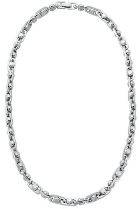 Michael Kors – Damen-Halskette Premium Astor Link aus platiniertem Messing, MKJ835600040