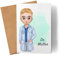 Kiddle-Design Personalisierte Arzt Karte | Medizin Examen Grußkarte| Individuell mit Namen für angehende Ärzte Abschlussgeschenk Danke und Abschied