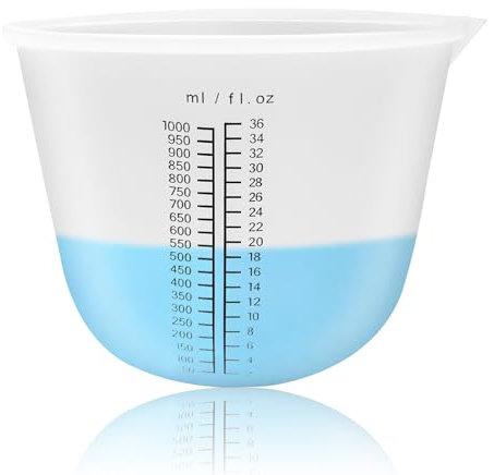 Silikon Messbecher, Große Silikon Messbecher Epoxidharz, 1000 ml Harz Messbecher für Epoxidharz, Klebewerkzeuge, Wachsen, Giessform Silikon für Gießformen, Schmuckherstellung, DIY Handmade, Basteln