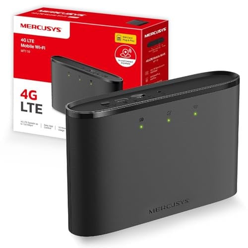 MERCUSYS MT110 Mifi - Router WiFi portátil 4G - 4G LTE 150 Mbps, batería de 2200 mAh durante 10 horas, enrutador WiFi móvil Plug & Play