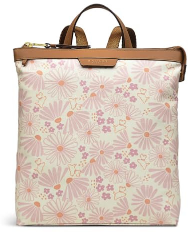 RADLEY London Blooms Responsible Small Ziptop Backpack for Women, in Floral Cotton Canvas