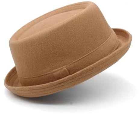 PJKUIFYX Fedora Jazz Hut Bowler Hut Europa und die Vereinigten Staaten Flat Top Jazz Cap Unisex
