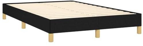 vidaXL Cadre de lit sans Matelas Noir 120x190 cm Tissu