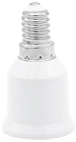 SHITOOMFE E14 to E27 Socket Converter LED Bulbs Screw Adapter Energy Saving Smart Bulb Heat Resistant Lamp Socket Adapter White,E14 to E27 Socket Converter