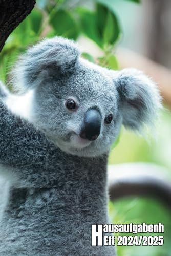 Hausaufgabenheft 2024/2025 Koala: Schülerkalender und Wochenplaner Mit Raum Für Notizen Mit Stundenplänen und Datum August 2024 - Juli 2025 , DIN A5 , Ideal für Mädchen, Jungen und Teenager
