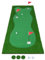300 x 100cm Golf Übungsmatte, Golfmatte mit Kunstrasen, 2 Bälle, 3 Löcher, 3 Fahnen & Putting Cups, Puttingmatte faltbar für Indoor & Outdoor, Putting Green Golf Trainingsmatte für Zuhause