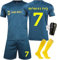 FTRGHNY Maglia Calcio per Bambini Adulti 4 pezzi, Completo Calcio Bambino 2024 Set di Maglie da Calcio,Abbigliamento da Allenamento per il Calcio Camicia, Pantaloncini Calzini e Ginocchiera