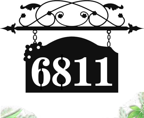 Panneau d'Adresse Personnalisé en Métal pour Décoration Murale - Plaque pour Numéro de Maison