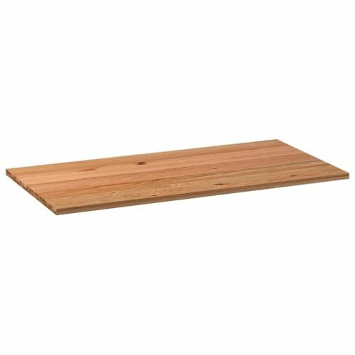 vidaXL Tischplatte Hellbraun 200x100x4 cm Massivholz Eiche Rechteckig, Esstischplatte, Schreibtischplatte, Bartischplatte, Esszimmertischplatte