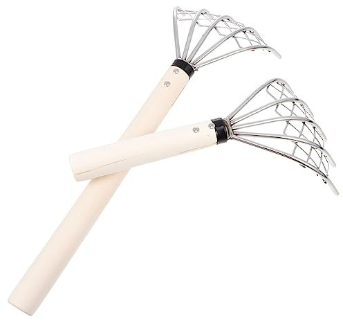 CIYODO 2stücke Handrechen Für Austern Und Muscheln Mit Holzgriff Robustes Lockerungswerkzeug Einfache Handhabung Für Strand Und