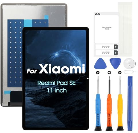 Écran LCD pour Redmi Pad SE LCD Affichage pour Xiaomi Redmi Pad SE 11 Pouces LCD Display Ecran Replacement Tactile Digitazer Assemblée Complet avec Réparation Kit, Noir