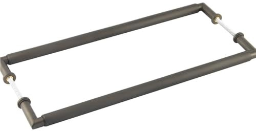 Loops Elegant Back to Back Dark Bronze Pull Handle - 425mm Solid Brass Design - Door Handle