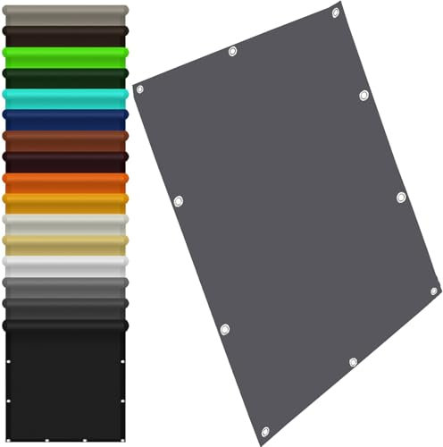 Sonnensegel Wasserdicht Rechteckig 0.7 x 2.3 m Seitenmarkise Schattierungsnetz Rechteckig UV Schutz Windschutz mit Befestigungsseilen für Camping Patio Schwimmbad, Dunkelgrau