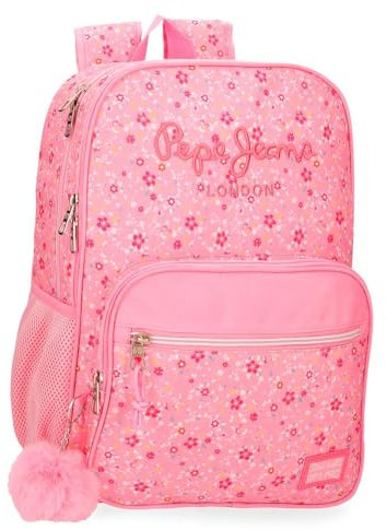 Pepe Jeans Alenka Rose Sac à dos scolaire rose 30 x 40 x 12 cm Polyester 14,4 L by Joumma Bags, rose, Talla única, Sac à dos scolaire