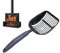 Pelle à cendres de cheminée en métal, résistante à la chaleur, tamis à charbon compact, outil de barbecue pour poêles à bois et grilles, fosses à irer, barbecues et cheminées