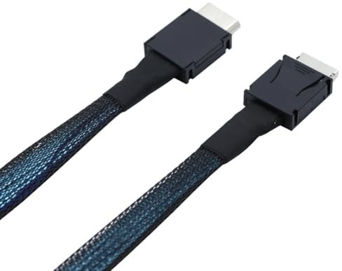 Panlouting Oculink Kabel PCI-e 4.0 SFF-8611 4i Männliches Verlängerungskabel | 100cm | Für Oculink eGPU OneXGPU GPD G1 Mini PC SSD