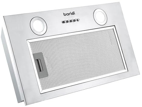 Baridi 52cm Built in Cooker Hood with 5 Layer Filter, Stainless Steel Undercounter Extractor Fan - DH284