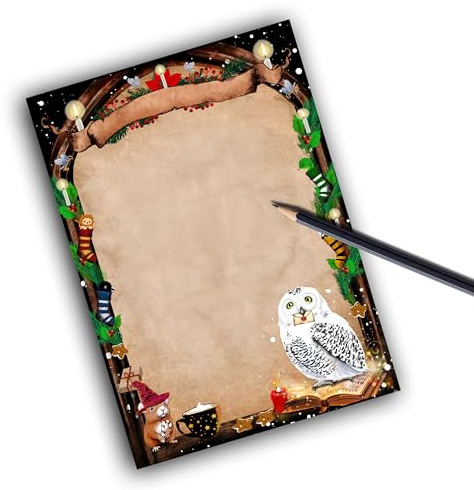 TinyTami Weihnachtlicher Notizblock mit Hedwig Eule & Wintermotiv A5 15 x 21 cm mit 50 Blatt Schreibblock für Notizen Geschenkideen & Briefe Perfekt für Advent & Weihnachten