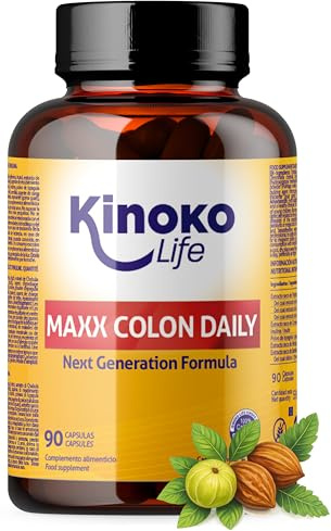 MaXX COLON DAILY – Laxante Natural y Alivio del Estreñimiento | Triphala + Psyllium (Fibra Prebiótica) | Regularidad, Tránsito Intestinal y Reducción de Gases (90 Cáps)