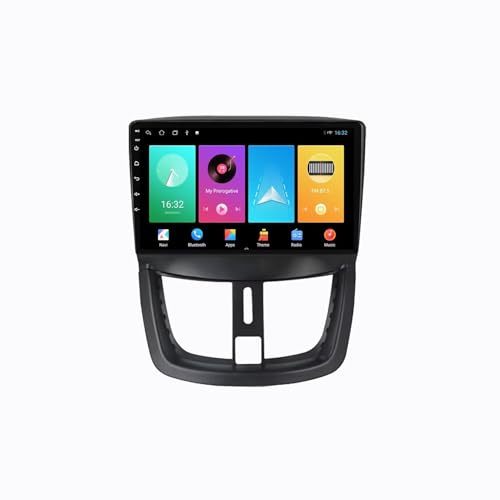 Autonavigation Car Radio Multimedia Player für Peugeot 207 CC 207CC 2006-2015 mit Bluetooth Fm Radio, Mirror Link, USB, Aux, Bluetooth Unterstützt Tpms, 4 Kern 1G+16G