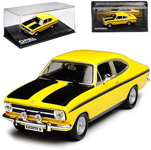 alles-meine.de GmbH Defekte Vitrine Opel Kadett B Coupe Gelb mit Schwarzer Motorhaube 1965-1973 1/43 Modellcarsonline Modell Auto Modellcarsonline Modell Auto