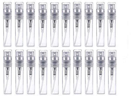 Ericotry 20Pcs Clear 5ml Empty Glass Spray Bottle Refillable Perfume Makeup Water for Travel Party Must Makeup Cosmetic Sample Container Tool Best Xmas Gift