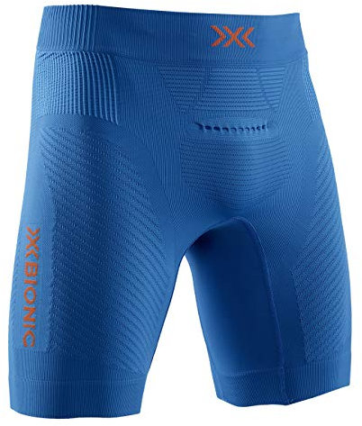 X-Bionic Herren Invent Run Speed Shorts, Teal Blue/kurkuma orange, XXL