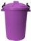 50L 50 Litre Heavy Duty Plastic Clip Lock Lid Bin - Purple, Single Bin - for Indoor or Outdoor Use for Collection of Rubbish, Waste or Storage of Animal Feed.