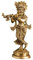 Berk Krishna Figur aus Messing, 18 cm