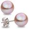Damen Perlenohrringe Rosa Süßwasser Zuchtperlen Runden Lavendel Rosa Farbe SECRET & YOU - Erhältlich in 2 Größen von 8-8,5 mm bis 9-9,5 mm - 925 Sterling Silber