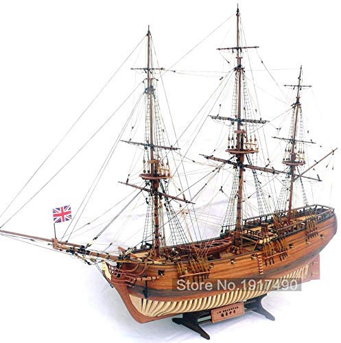 SIourso Holzschiff Modelle Kits Pädagogische Spielzeugeisenbahn Hobby Modellboote Holz 3D Laser Cut Scale 1/32 HMS Druide 1776 16 Kanonen Fregattemodellschiff-Kit Schiffsmodell