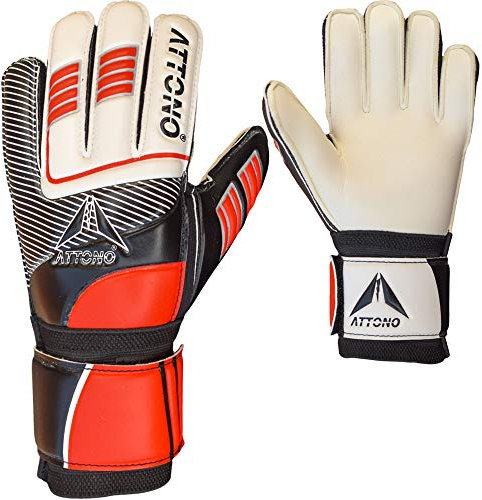ATTONO Torwarthandschuhe Kinder Torwart Handschuhe Fingersave in 5 Fingern inklusive Daumen - Größe 7