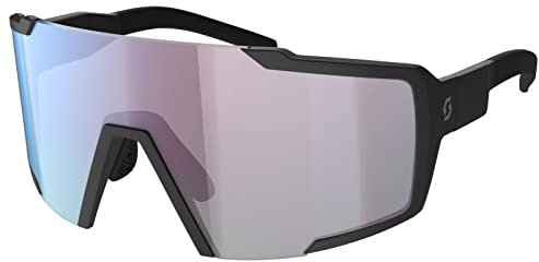 Scott Shield Compact Wechselscheiben Fahrrad Brille schwarz/blau Chrome Enhancer