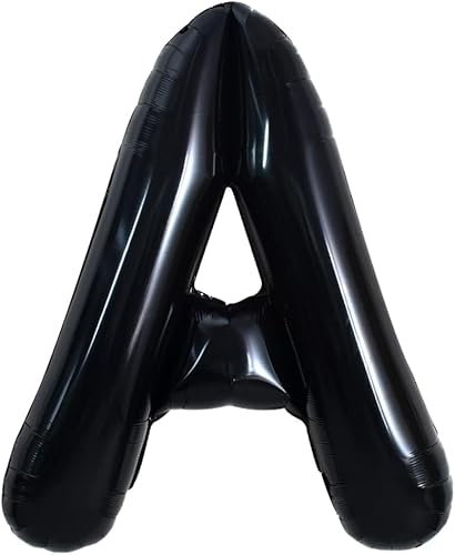 40 Zoll Große Schwarze A Buchstabe Ballon, Jumbo Helium Folie Mylar Big Alphabet für Geburtstagsfeier, Jubiläum, Valentinstag Zubehör Dekorationen