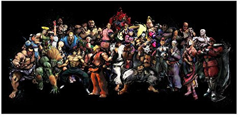 Póster Foto de Grupo Combatientes Street Fighter Juegos Videos Combat Retro Gaming 90's